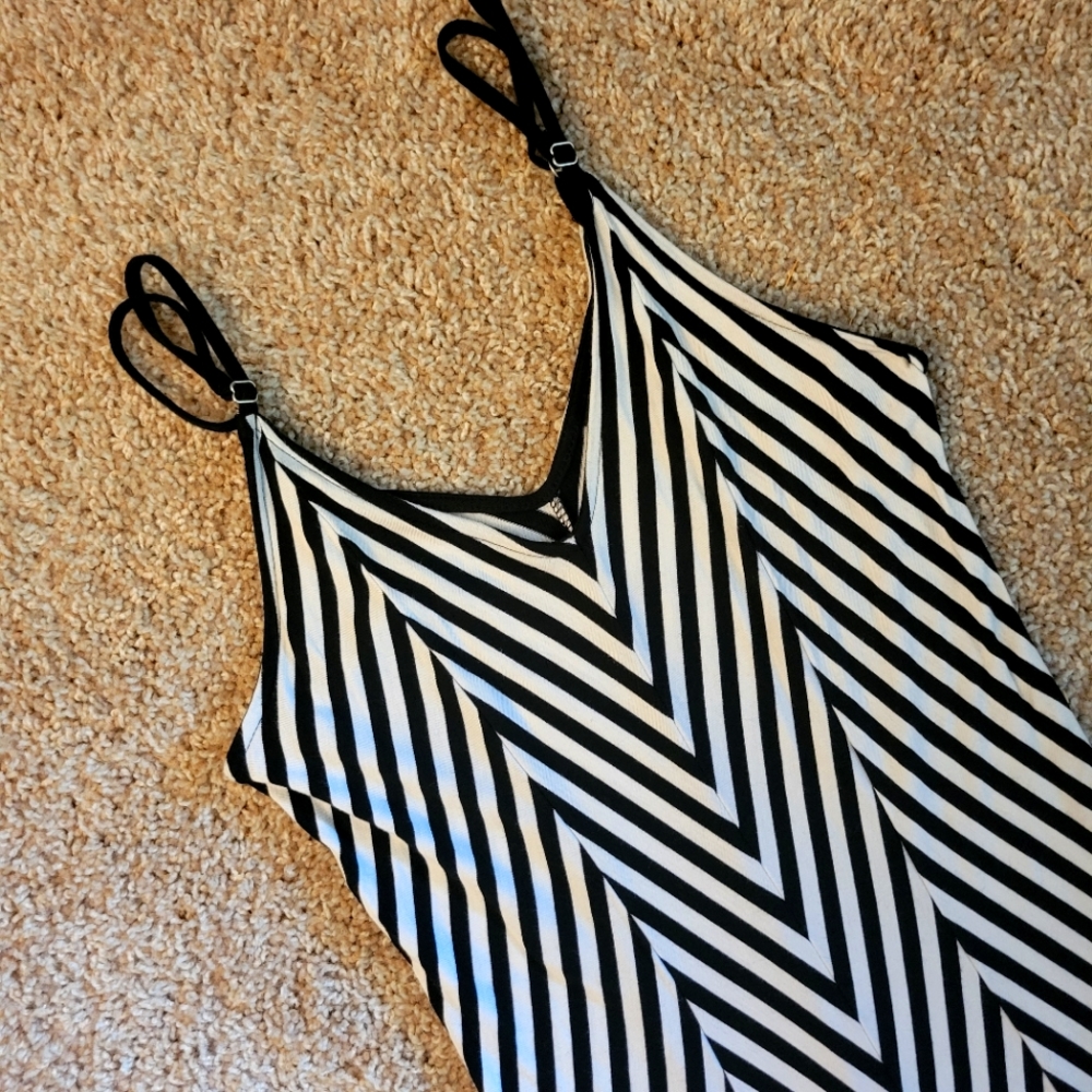 Black & White Chevron Maxi Dress